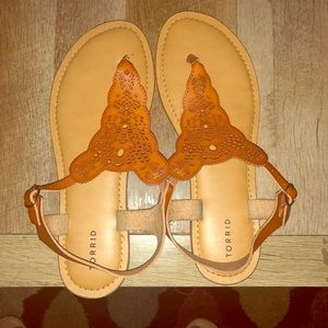 Torrid sandals cognac